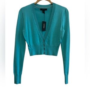 Express Turquoise Button-Up Cardigan Size Large